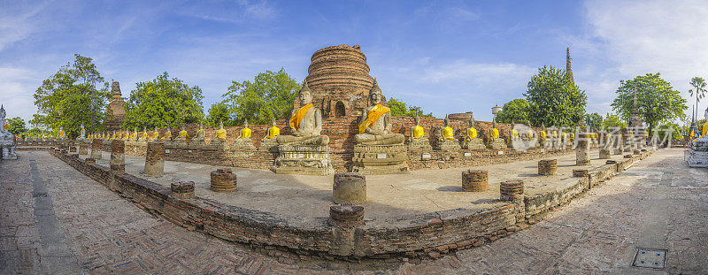 古老的著名寺庙，Wat Yai Chaimongkol，在泰国